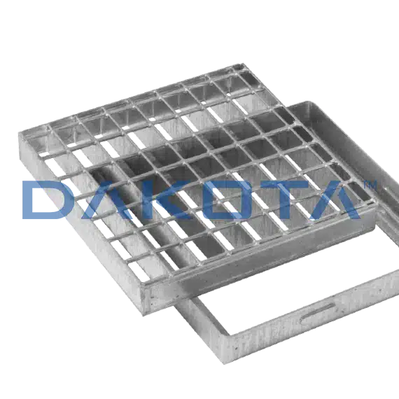 Griglia Zincata Pesante con Telaio - 350 x 350 mm