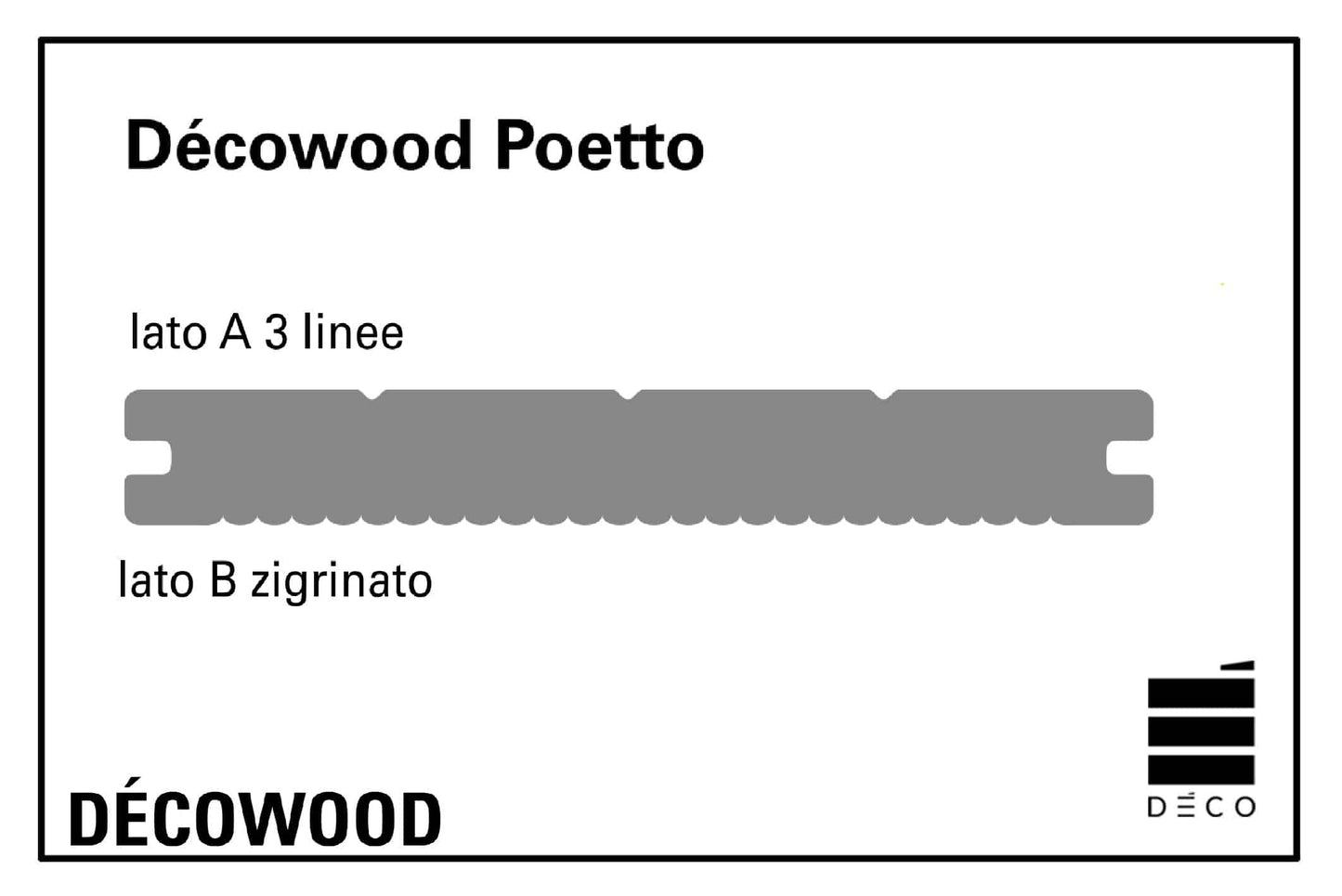 DÉCOWOOD - Pavimento per esterno - Profilo Poetto - 19x146x2900mm