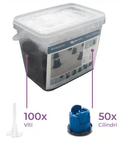Kit Quick Level - 100 Viti e 50 cilindri - per fughe da 4 mm