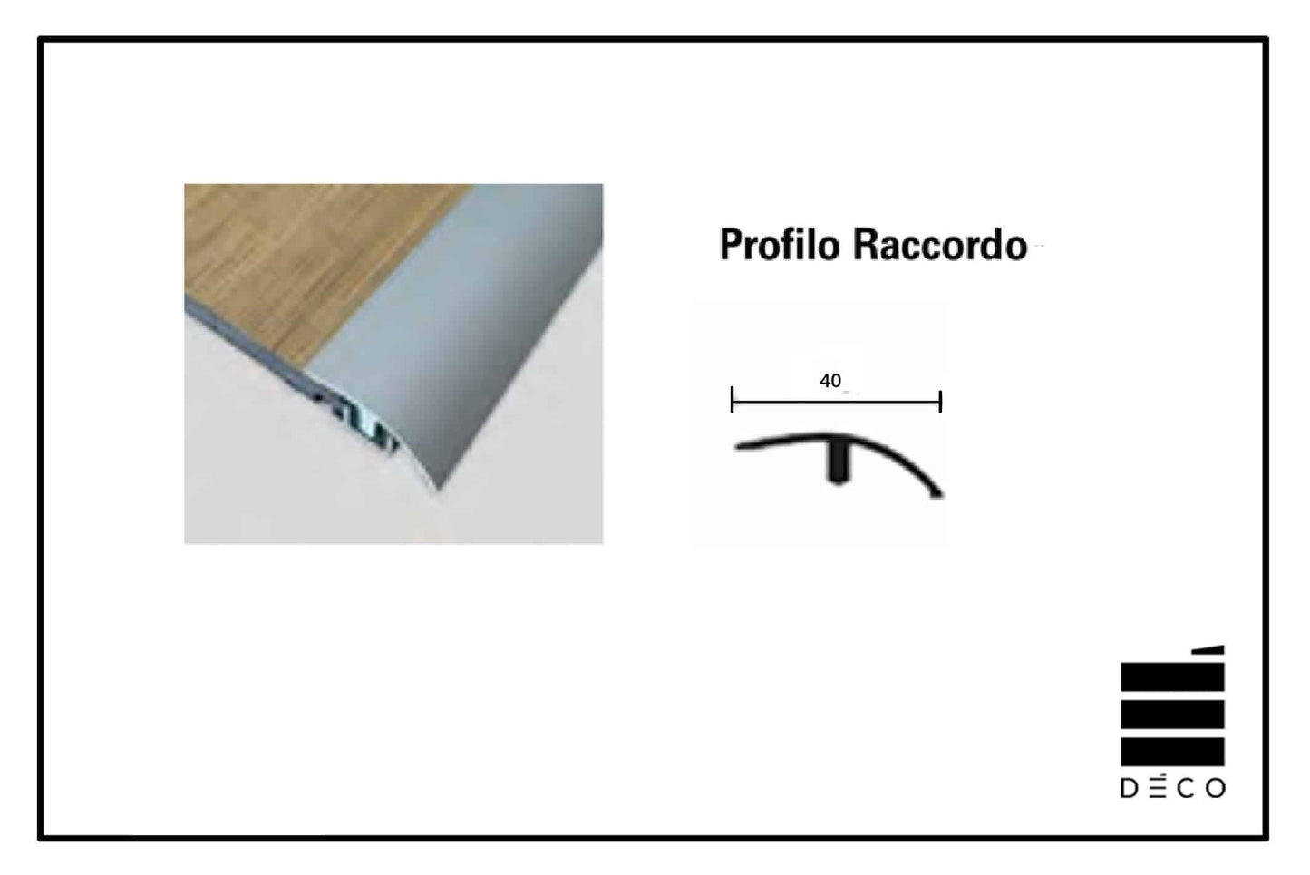 CLAP!REAL - Profilo di raccordo in alluminio per pavimento a posa immediata - 2700mm