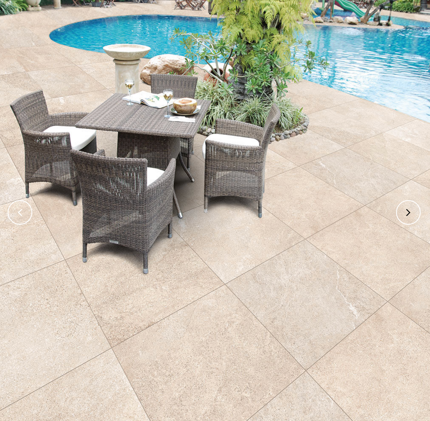 Gres spessorato BEAUVISTONE BEIGE 90x90x2 cm - STOCK DA 275,40 mq