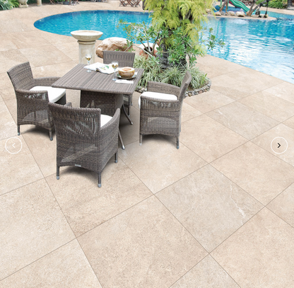 Gres spessorato BEAUVISTONE BEIGE 90x90x2 cm - STOCK DA 275,40 mq