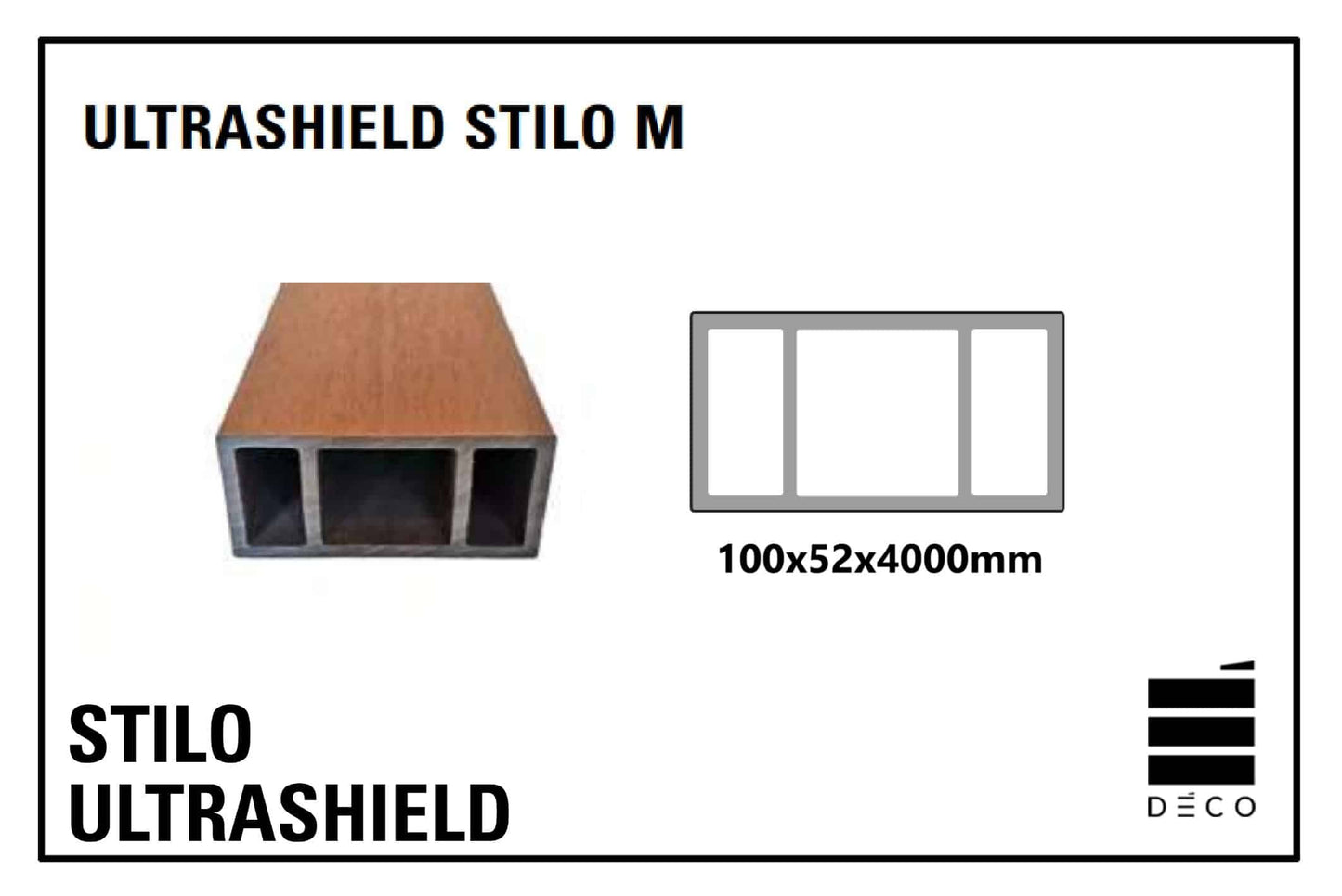 OUTLET - 100 PZ ULTRASHIELD STILO M - Schermatura Frangisole - Stilo M - 52x100x4000mm