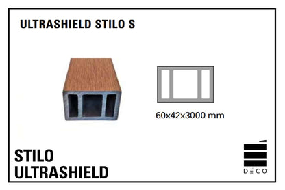 ULTRASHIELD STILO - Schermatura Frangisole - Stilo S - 60x42x3000- Finitura Teak