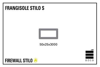 STILO FIREWALL- Schermatura Frangisole - Stilo S -  50x25x3000mm