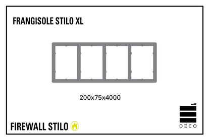 STILO FIREWALL- Schermatura Frangisole - Stilo XL -  200x75x4000mm