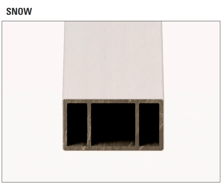 ULTRASHIELD STILO - Schermatura Frangisole - Stilo M - 100x52x4000mm - Finitura Snow