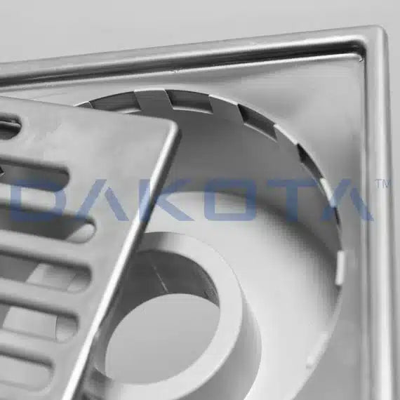 Chiusino sifonato con Telaio e Griglia Inox - 100x100 mm- venduto in Blister
