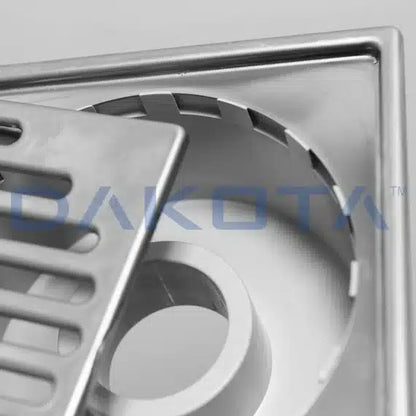 Chiusino sifonato con Telaio e Griglia Inox - 100x100 mm- venduto in Blister