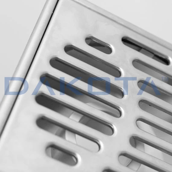 Chiusino sifonato con Telaio e Griglia Inox - 150x150 mm- venduto in Blister