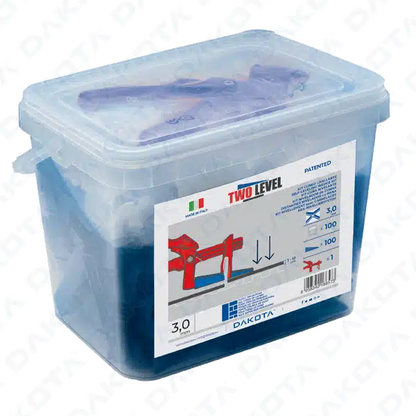 Kit Two Level - 100 Clip, 100 cunei e 1 pinza - per fughe da 2 mm