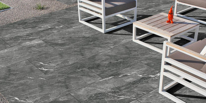 Gres spessorato TOTAL STONE GRAFITE 60x90x2 cm - da pavimentazione e rivestimento