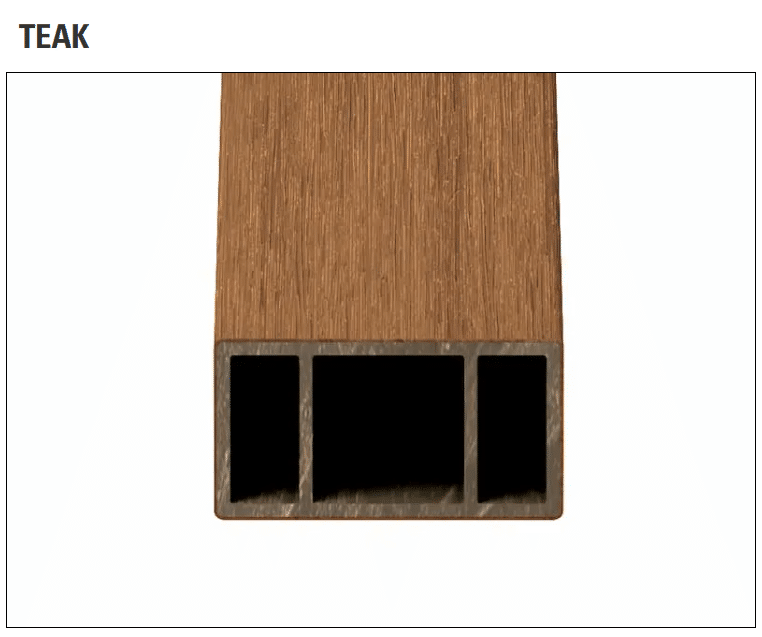 ULTRASHIELD STILO - Schermatura Frangisole - Stilo M - 52x100x3000mm - Finitura Teak