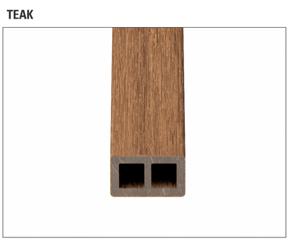 ULTRASHIELD STILO - Schermatura Frangisole - Stilo Extra Slim - 31x56x3000mm - Finitura Teak