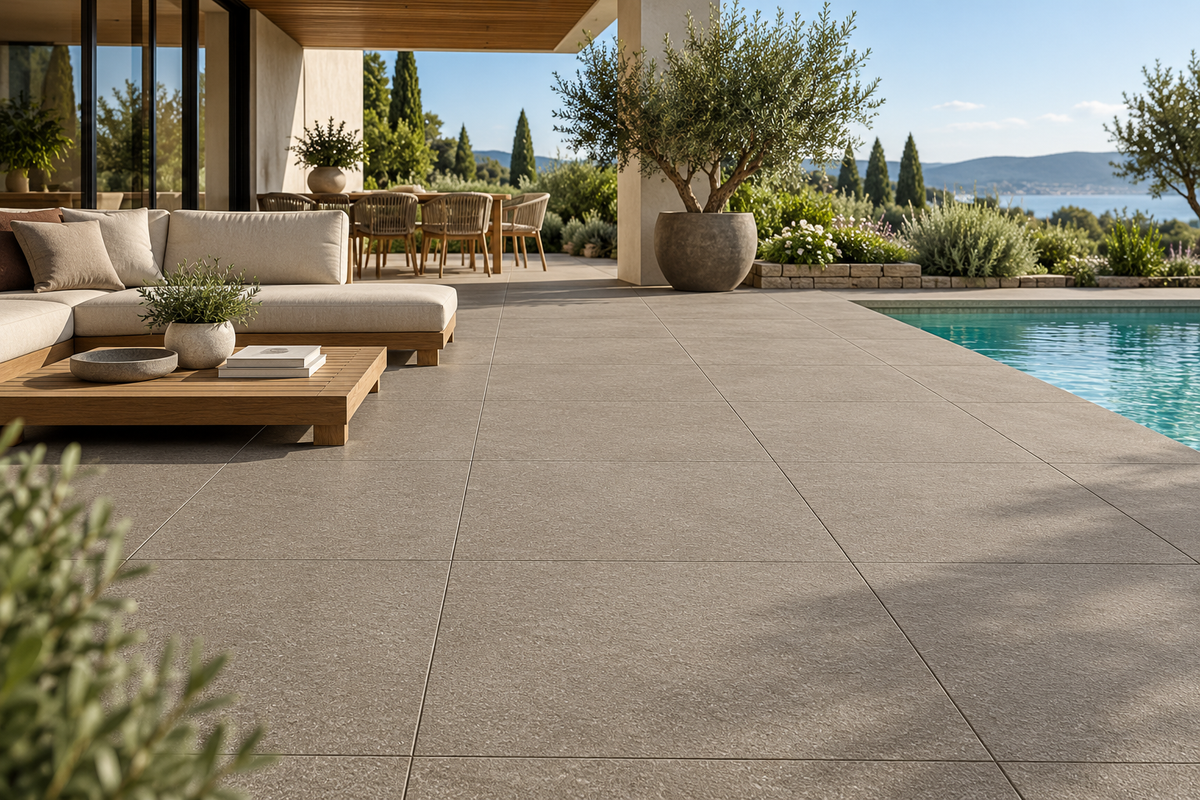 Gres spessorato LOFT TABACCO 60x60x2 cm - STOCK DA 80 mq
