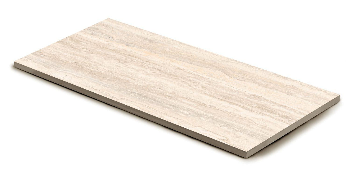 Gres spessorato SUPER HARD KERAMIK PIETRA TRAVERTINO BEIGE 40x80x3 cm