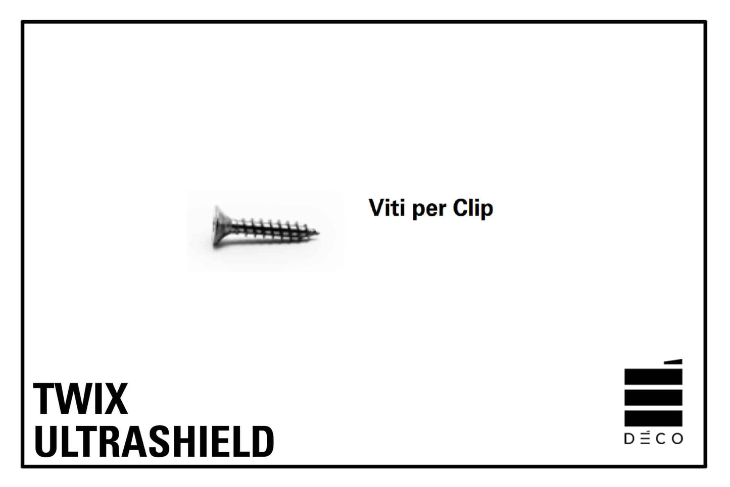 TWIX ULTRASHIELD - Viti per Clip Twix - Confezione da 500 pz.