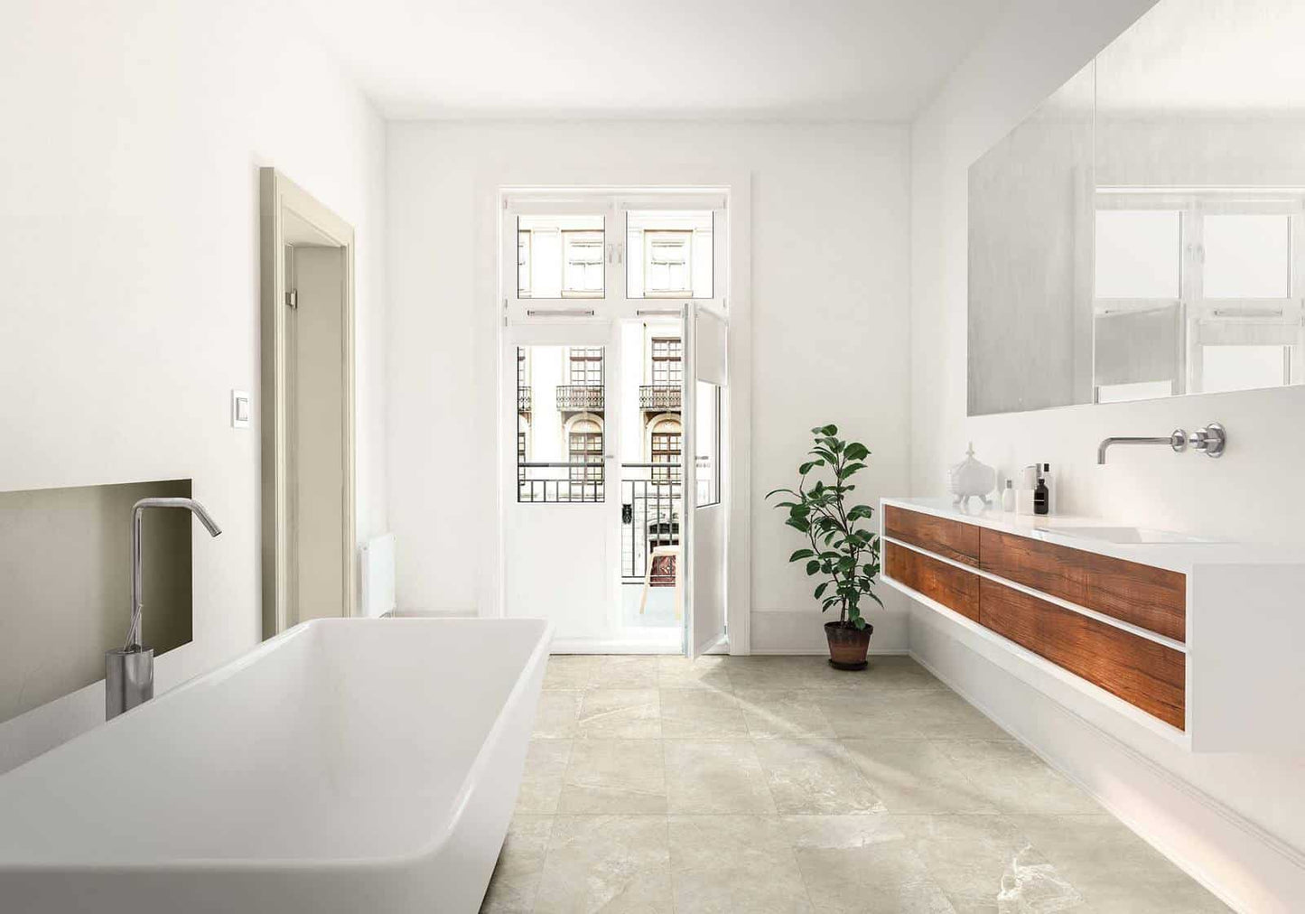 Gres spessorato ULTRA ERMETICA BIANCO 60x60x2 cm