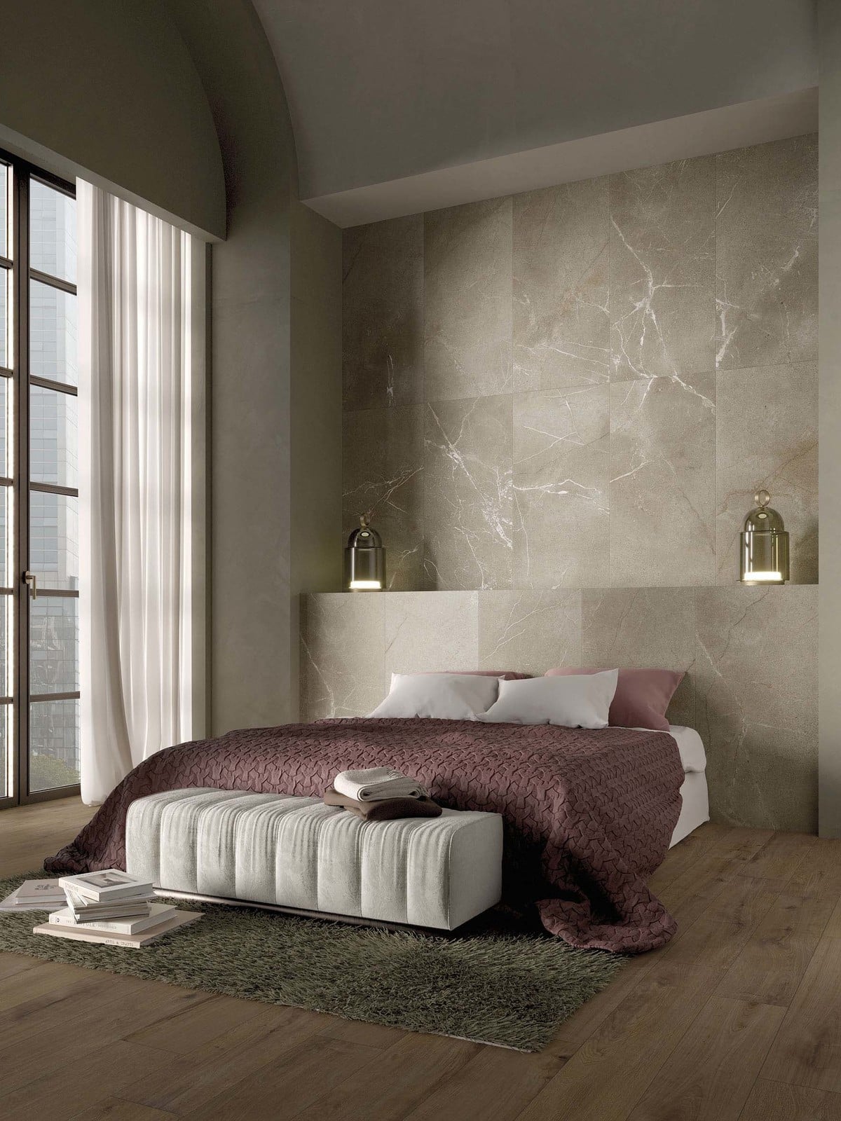 Gres spessorato ULTRA MASK IVORY 40,5x81x2 cm