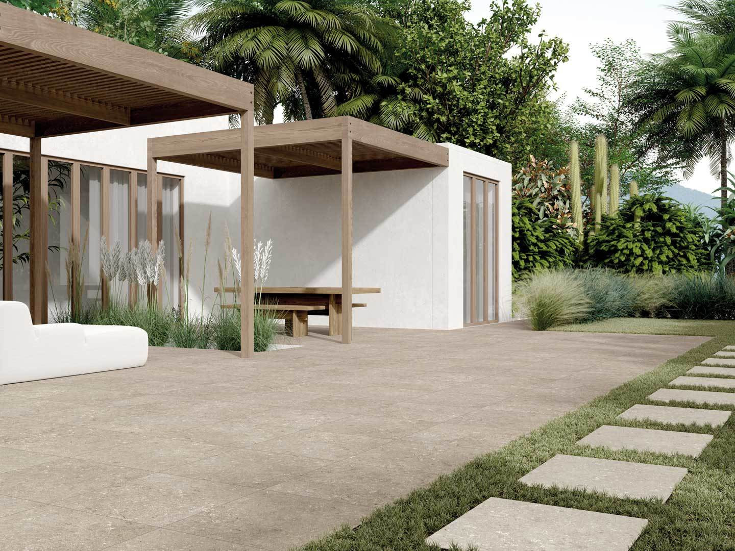 Gres spessorato ULTRA SHELLSTONE BEIGE 60x60x2 cm