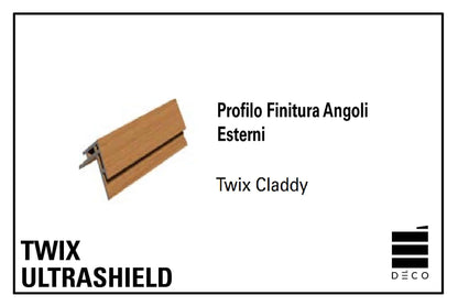 TWIX ULTRASHIELD - Profilo di Finitura Angoli Esterni per moduli Claddy - Twix