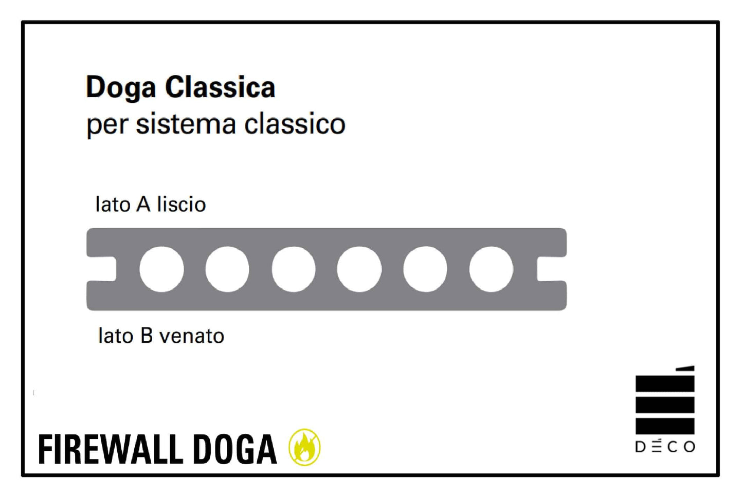 FIREWALL DOGHE - Pavimento per esterno - Doga Classica - 23x138x2200mm