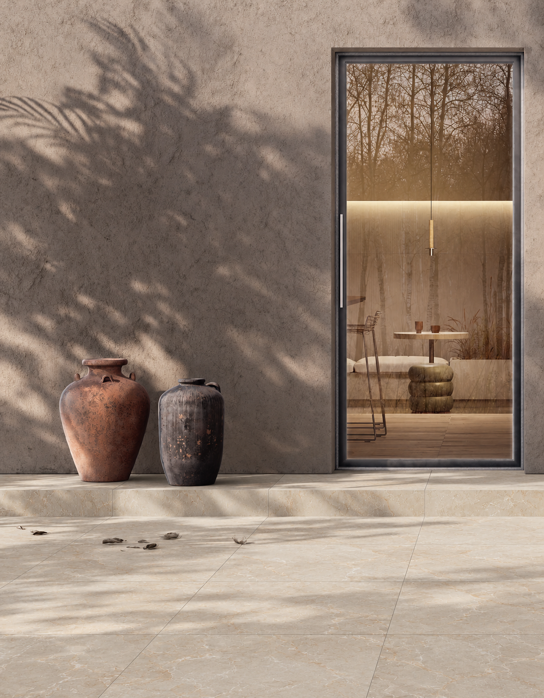 Gres spessorato ARA STONE BEIGE 90x90x2 cm - STOCK DA 1450 mq