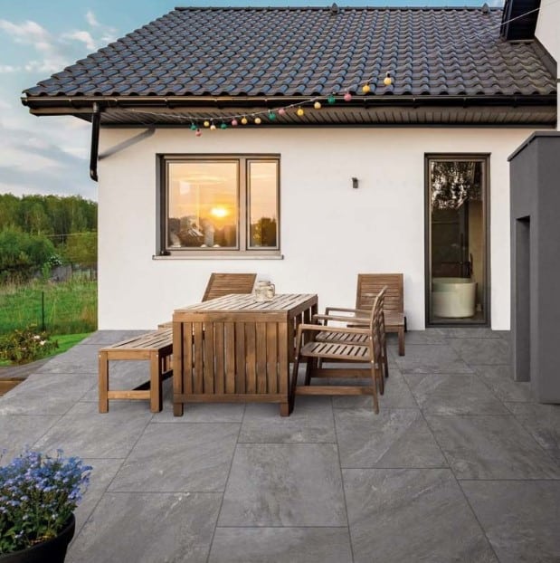 Gres spessorato ASPEN ANTRACITE 45x90x3 cm