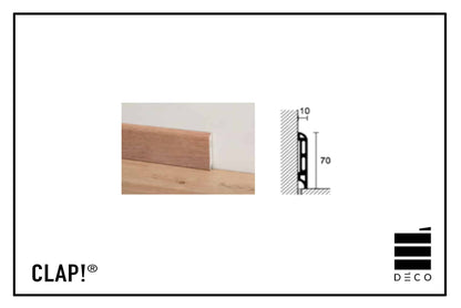 *CLAP!3 - Battiscopa per pavimento a posa immediata - Bianco o in abbinamento al pavimento