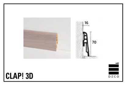 *CLAP!REAL - Battiscopa per pavimento a posa immediata - Bianco o in abbinamento al pavimento
