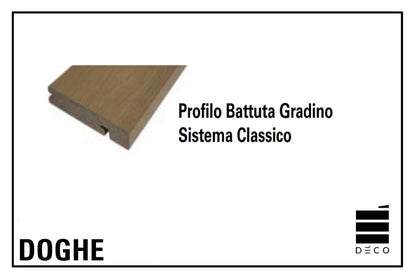 FIREWALL DOGHE - Profilo di Battuta Gradino - Posa Classica - 23x138x2200mm