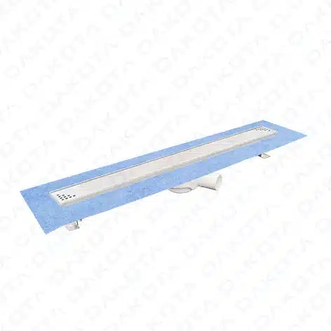 Kit - Canaletta Dakua+ Base con Griglia Inox Square 700 - Canaletta per doccia a pavimento 78x700