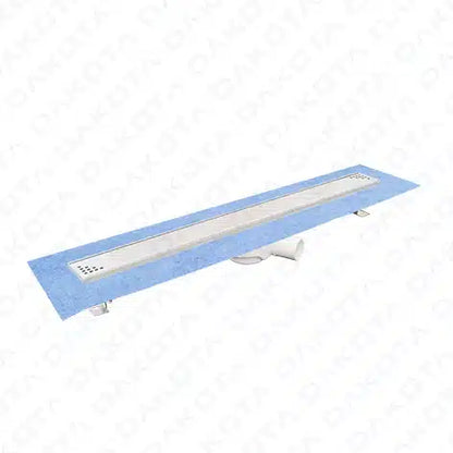 Kit - Canaletta Dakua+ Base con Griglia Inox Square 700 - Canaletta per doccia a pavimento 78x700
