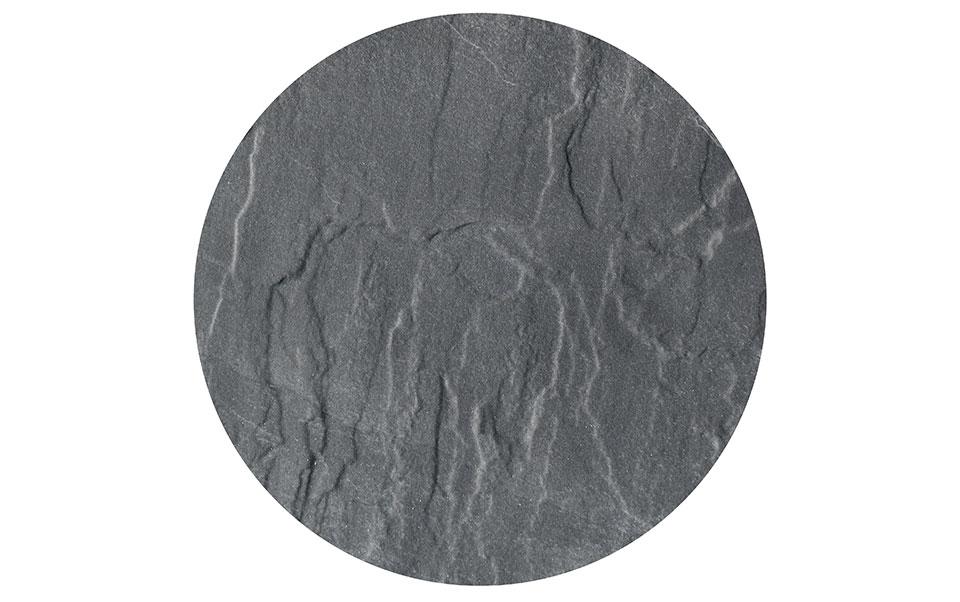 Gres spessorato CERCHIO ARDESIA NERA - Ø 37,5x2 cm