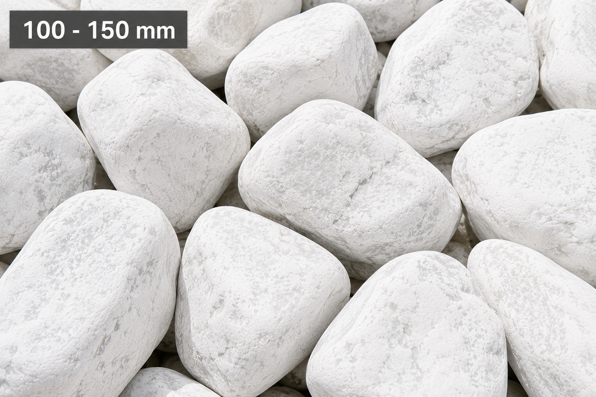 Ciottolo Bianco Carrara selezionato e calibrato