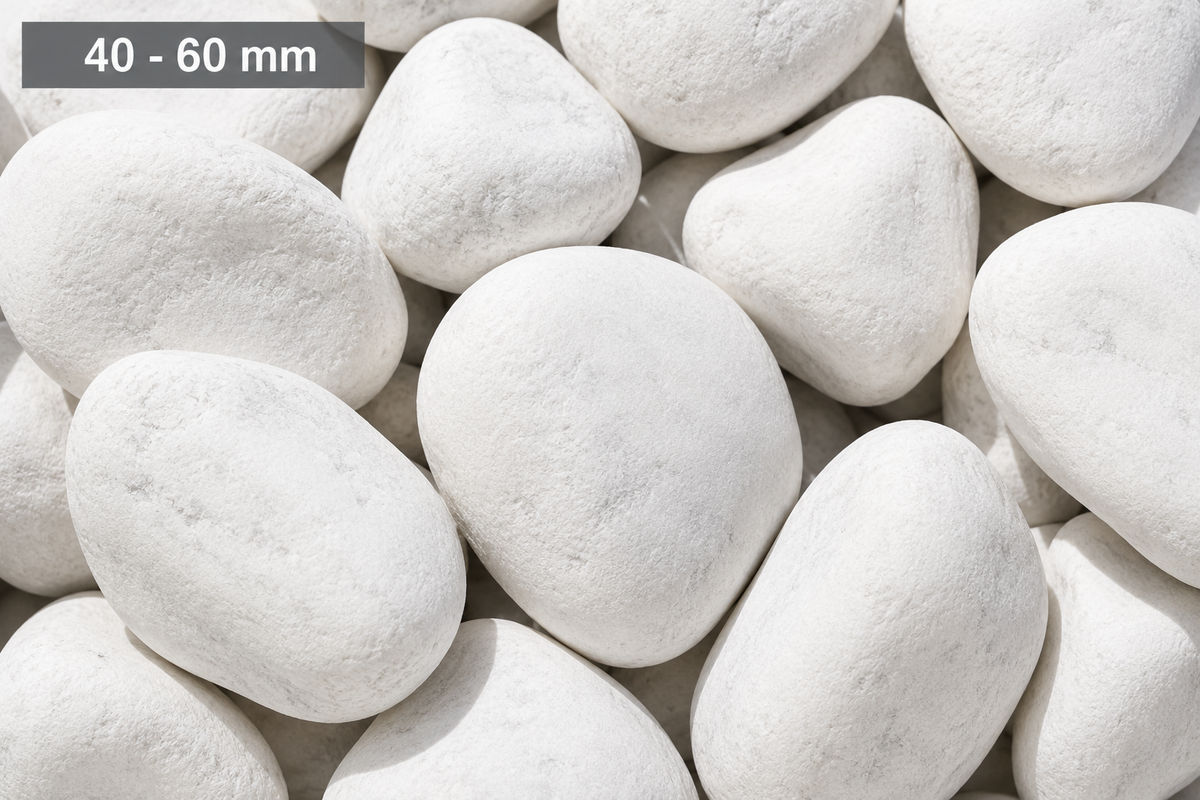 Ciottolo Bianco Carrara selezionato e calibrato