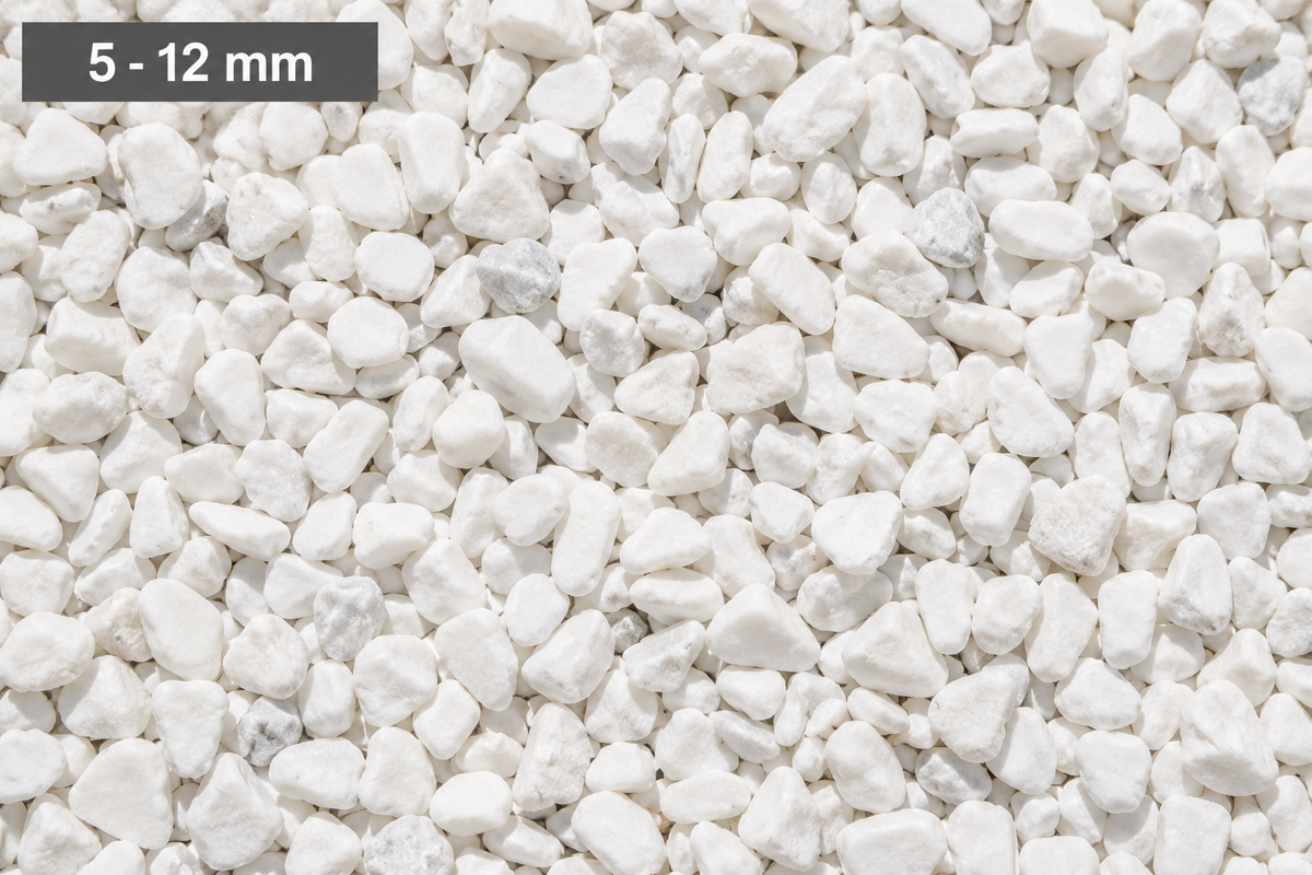 Ciottolo Bianco Carrara selezionato e calibrato