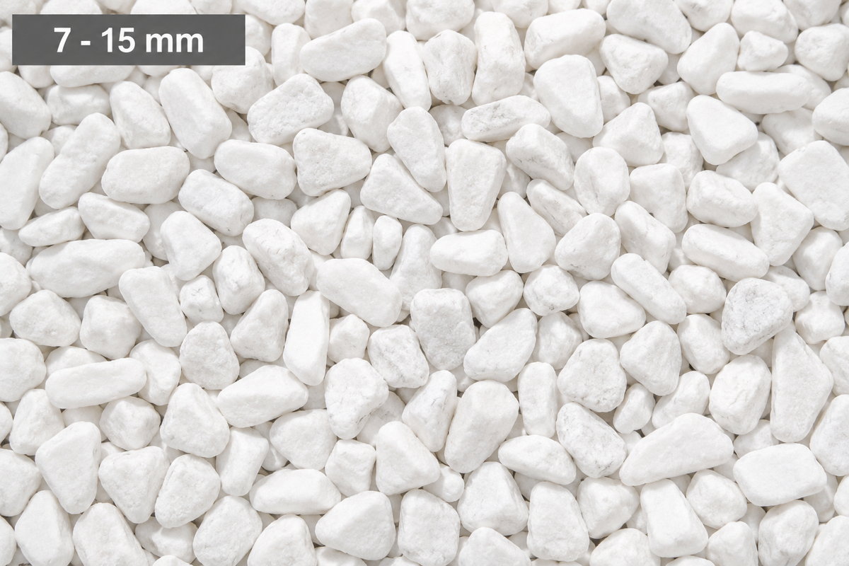 Ciottolo Bianco Carrara selezionato e calibrato