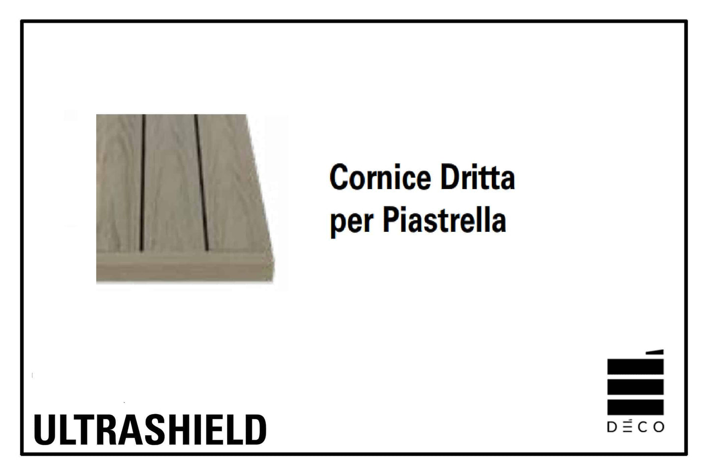 ULTRASHIELD PIASTRELLA - Cornice Dritta - 300x22x22mm - Confezione da 4pz.