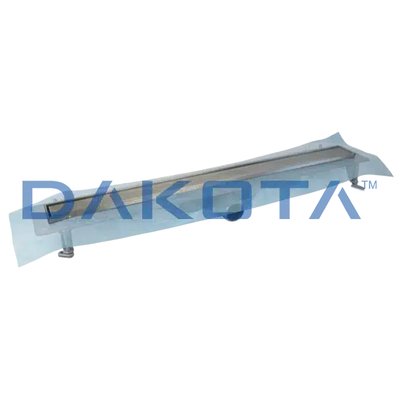 Kit - Canaletta Dakua+ Base con Griglia Inox Duo 700 - Canaletta per doccia a pavimento Double Face 78x700