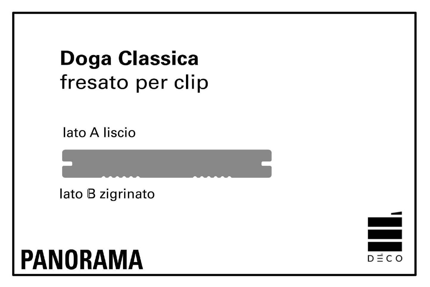 PANORAMA - Doga Classic - Finitura Oak - 18x137x1790/1850mm