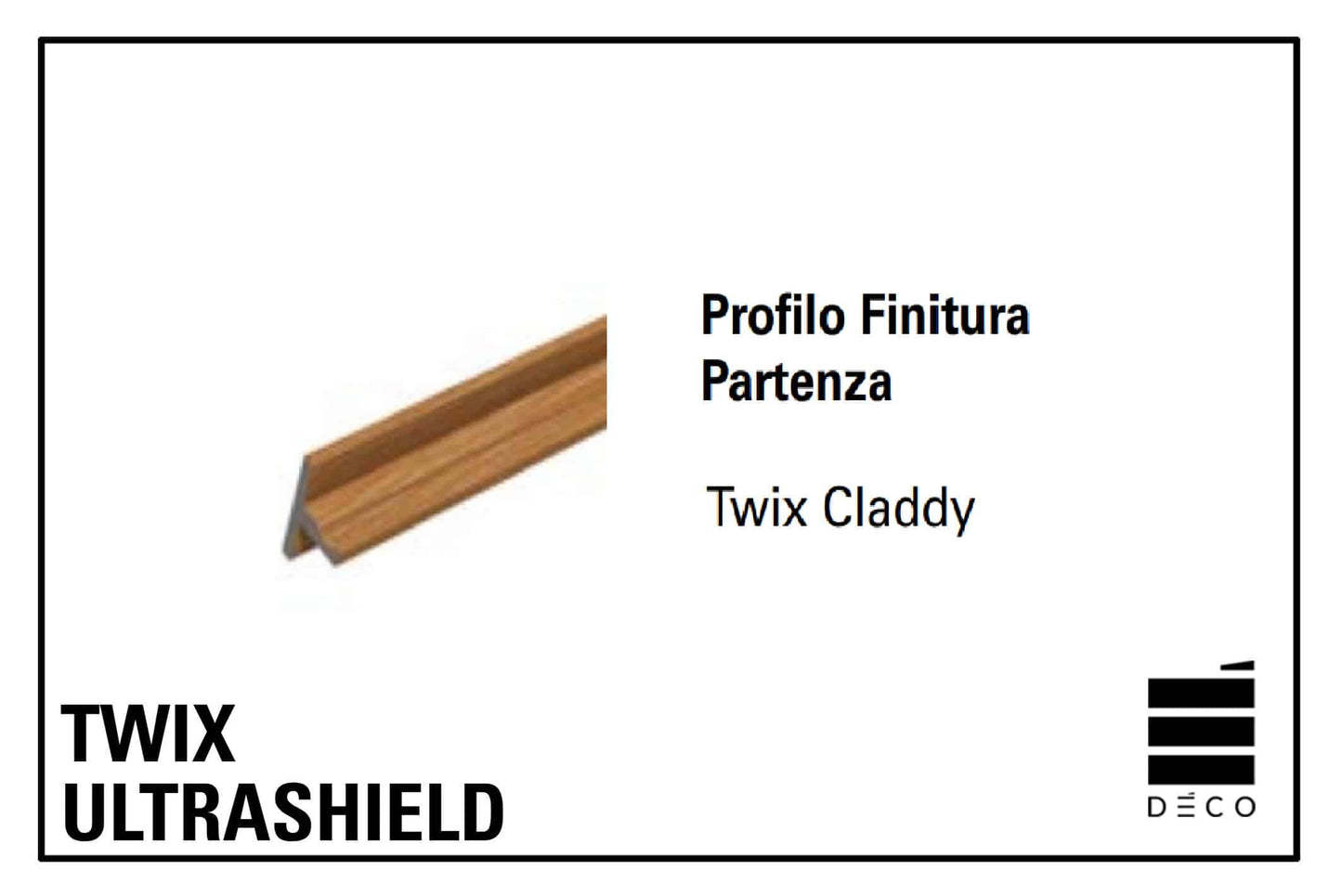 TWIX ULTRASHIELD - Profilo di finitura partenza per moduli Full Claddy - Twix