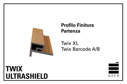TWIX ULTRASHIELD - Profilo di finitura partenza per moduli XL, Barcode A e Barcode B - Twix