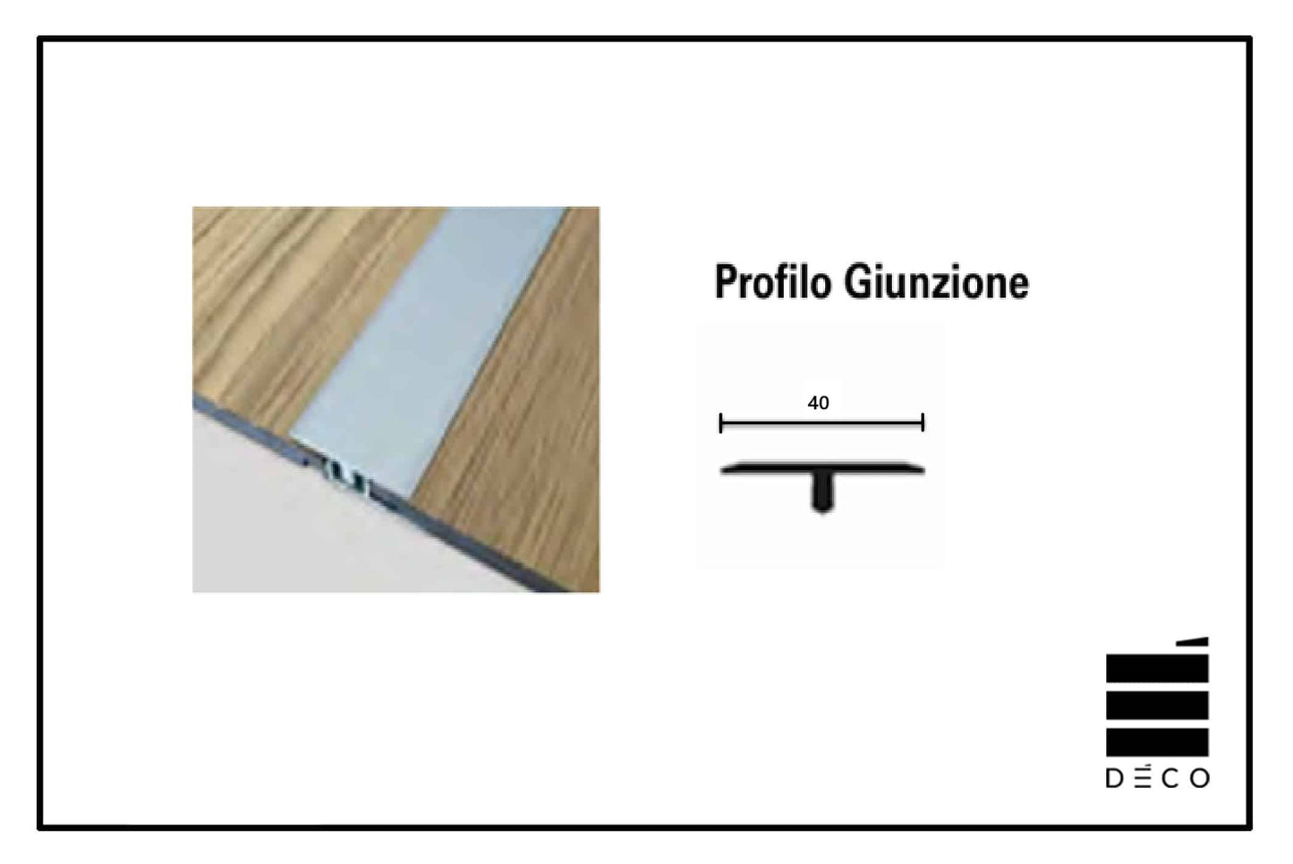 CLAP!REAL - Profilo di giunzione in alluminio per pavimento a posa immediata - 2700mm