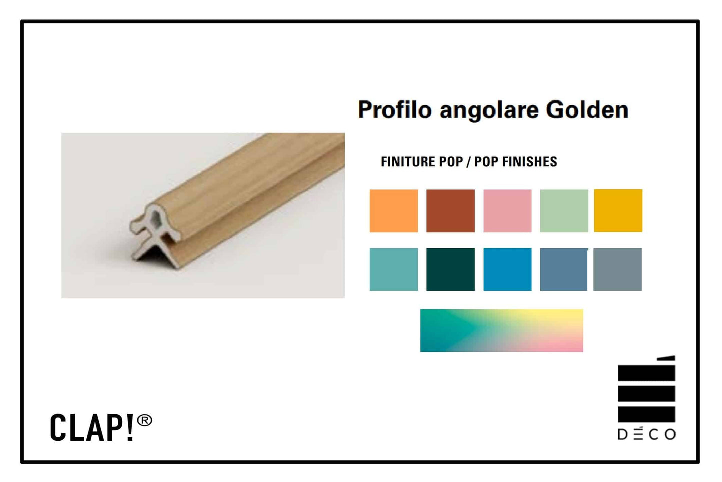 MOOVE.URBAN- Profilo angolare per rivestimento a posa immediata - Modello Golden Finitura Pop/RAL
