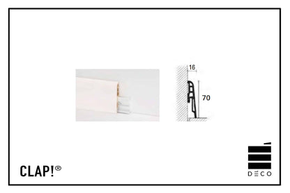 *CLAP!REAL - Battiscopa per pavimento a posa immediata - Bianco o in abbinamento al pavimento