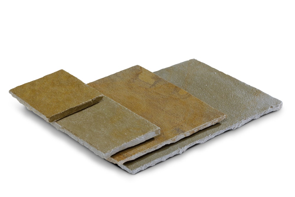 Pietra Naturale KOTA YELLOW- Lastre in Calcare per Pavimentazione Esterna - Multiformato - Finitura Anticata