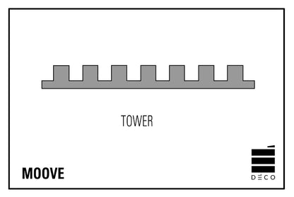 MOOVE.URBAN/Classic- Rivestimento a posa immediata - Finitura Teak- Doga Tower 13x149x2800mm
