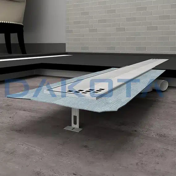 Kit - Canaletta Dakua+ Plus con Griglia Inox Duo 900 - Canaletta per doccia a pavimento Double Face 78x900