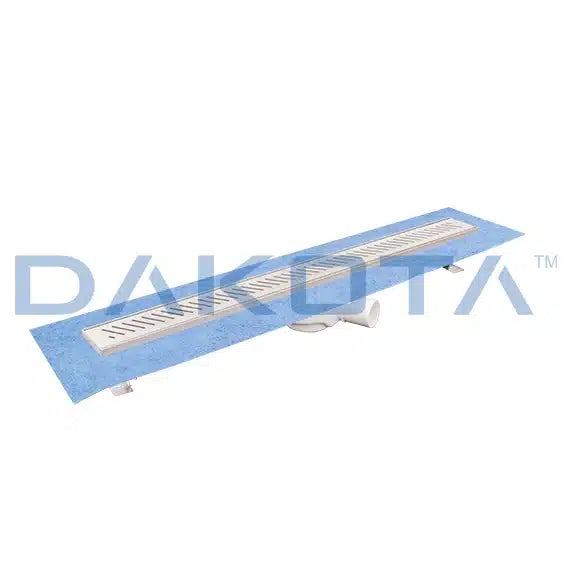 Kit - Canaletta Dakua+ Plus con Griglia Inox Oblì 600 - Canaletta per doccia a pavimento 78x600